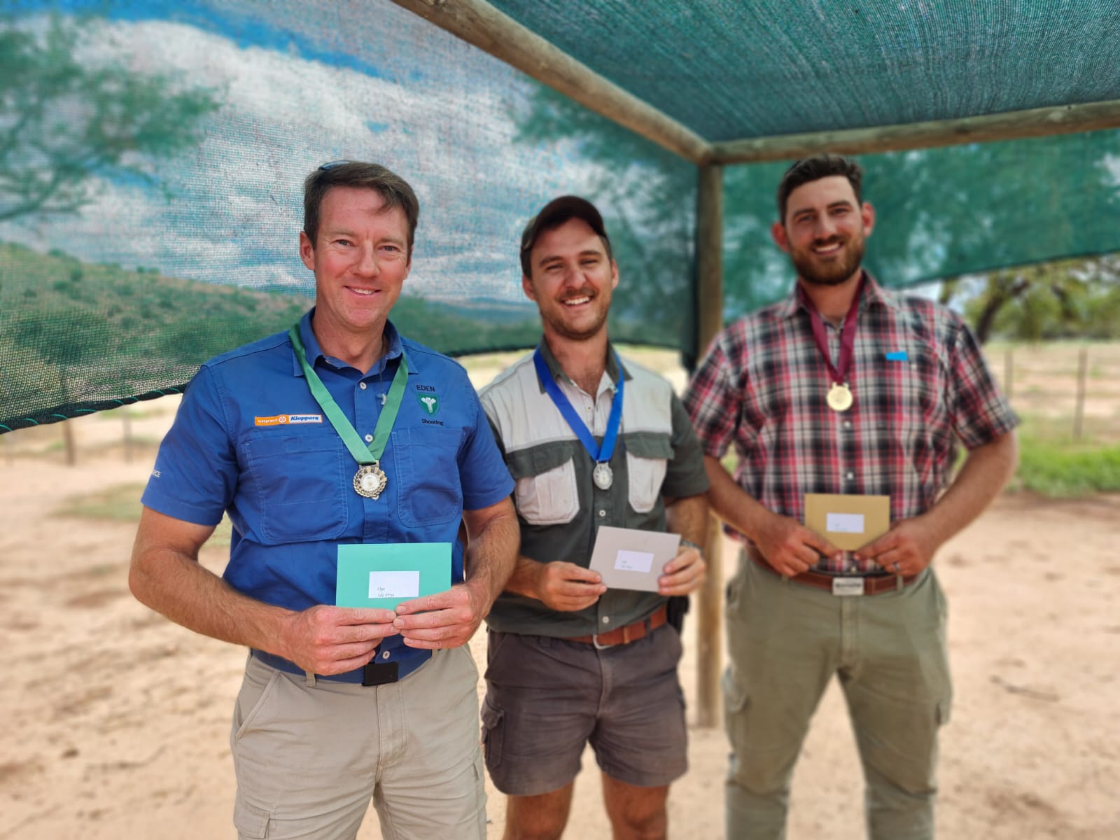 Ope Wenners Vlnr Jacques du Plooy (3de), Martiens Bekker (2de), Andre Barnard (1ste)